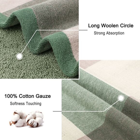 Kitchen Dish Colths Absorbent Dishclothes Drying Cloths 6Pcs Green - Picture 3 of 6